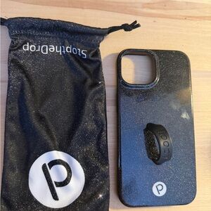 Loopy Case Black iPhone Case with Grip